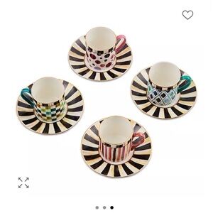 MacKenzie-Childs
Sweetheart Espresso Cup & Saucer, Set of 4